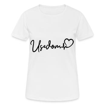Usedom Herzschlag Ostsee Insel Usedom - Frauen T-Shirt atmungsaktiv - Weiß - Vorne - AI Model Female 172 dark (172cm)