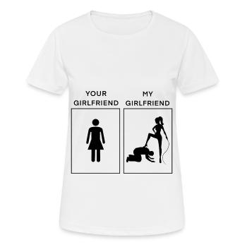 Your Girlfriend - My Girlfriend - Women's Breathable T-Shirt - white - Front - AI Model Female 172 dark (172cm)