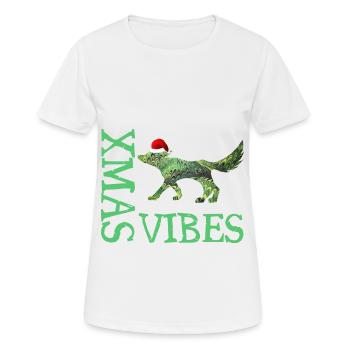 fuchs e 35 weihnachten xmas vibes - Frauen T-Shirt atmungsaktiv - Weiß - Vorne - AI Model Female 172 dark (172cm)