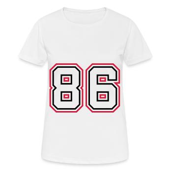 86 Number number - Women's Breathable T-Shirt - white - Front - AI Model Female 172 dark (172cm)