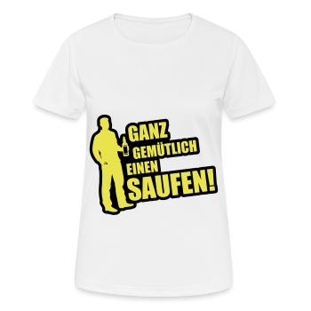 Gemütlich Saufen Feierabend - Frauen T-Shirt atmungsaktiv - Weiß - Vorne - AI Model Female 172 dark (172cm)