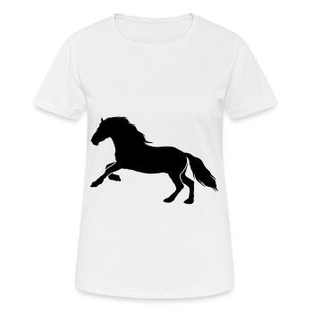 Pferd Horse icon - Frauen T-Shirt atmungsaktiv - Weiß - Vorne - AI Model Female 172 dark (172cm)