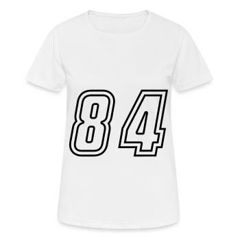 84 Number number - Women's Breathable T-Shirt - white - Front - AI Model Female 172 dark (172cm)