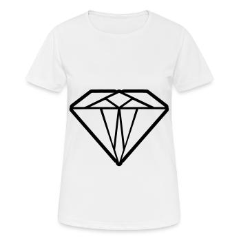 Symbole du diamant - T-shirt respirant Femme - blanc - Devant - AI Model Female 172 dark (172cm)