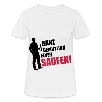 Gemütlich Saufen Feierabend - Frauen T-Shirt atmungsaktiv - Weiß - Vorne - AI Model Female 172 dark (172cm)