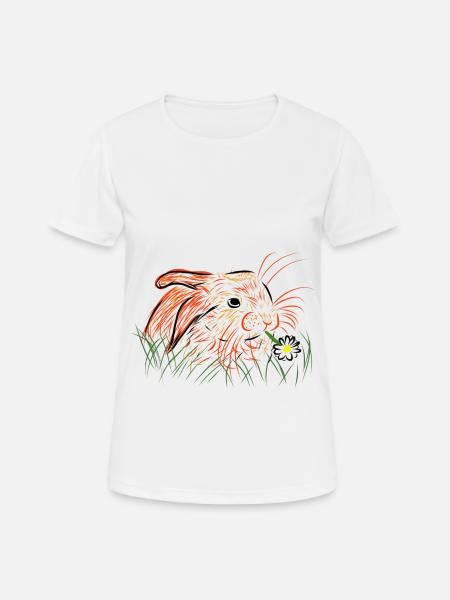 Lapin - T-shirt respirant Femme - blanc