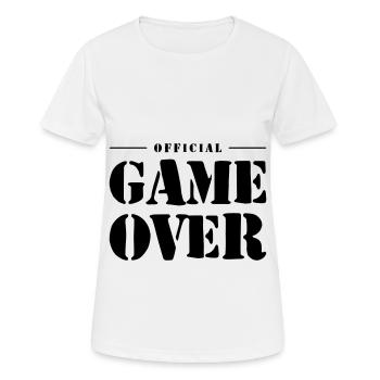 Game Over Spruch - Frauen T-Shirt atmungsaktiv - Weiß - Vorne - AI Model Female 172 dark (172cm)