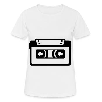 Symbole de cassette - T-shirt respirant Femme - blanc - Devant - AI Model Female 172 dark (172cm)