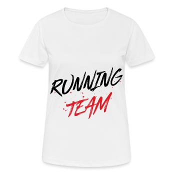 Équipe de course à pied - T-shirt respirant Femme - blanc - Devant - AI Model Female 172 dark (172cm)