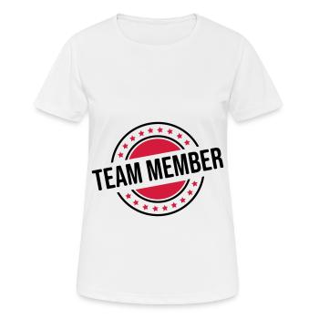 Membres de l’équipe - T-shirt respirant Femme - blanc - Devant - AI Model Female 172 dark (172cm)