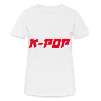 K-Pop Musique Pop Coréenne - T-shirt respirant Femme - blanc - Devant - AI Model Female 172 dark (172cm)