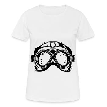 Taucherbrille Diving Scuba Symbol - Frauen T-Shirt atmungsaktiv - Weiß - Vorne - AI Model Female 172 dark (172cm)