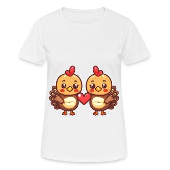 Mournful Couple In Love Animal Valentine's Day - Women's Breathable T-Shirt - white - Front - AI Model Female 172 dark (172cm)