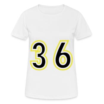 36 Number College - Women's Breathable T-Shirt - white - Front - AI Model Female 172 dark (172cm)