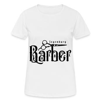 barbier légendaire - T-shirt respirant Femme - blanc - Devant - AI Model Female 172 dark (172cm)