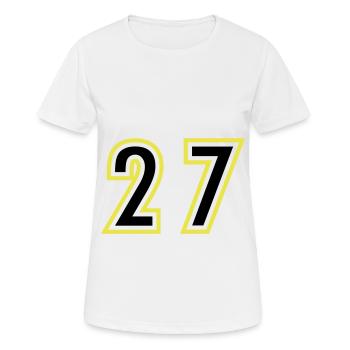 27 Number College - Women's Breathable T-Shirt - white - Front - AI Model Female 172 dark (172cm)