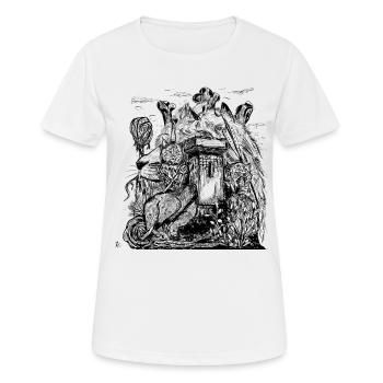 Flos duelatorum - T-shirt respirant Femme - blanc - Devant - AI Model Female 172 dark (172cm)