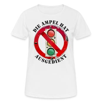 Die Ampel hat ausgedient - Frauen T-Shirt atmungsaktiv - Weiß - Vorne - AI Model Female 172 dark (172cm)
