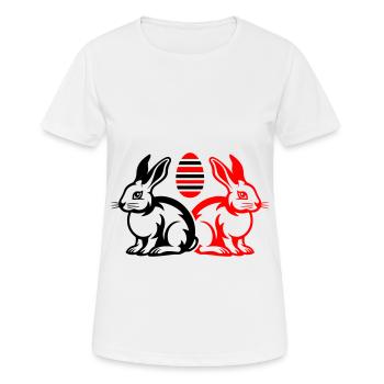 Lapin de Pâques Pâques - T-shirt respirant Femme - blanc - Devant - AI Model Female 172 dark (172cm)