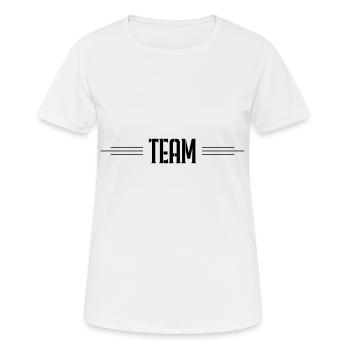 ligne d'équipe - T-shirt respirant Femme - blanc - Devant - AI Model Female 172 dark (172cm)