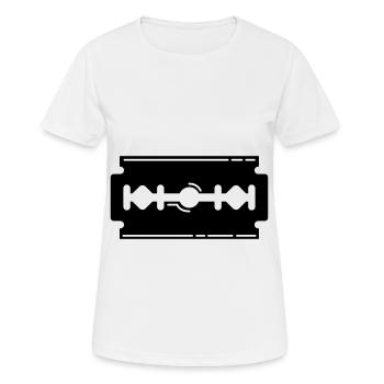 Icône de lame de rasoir Icône - T-shirt respirant Femme - blanc - Devant - AI Model Female 172 dark (172cm)