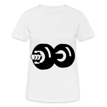 Dumbbell Gym Symbol Workout - T-shirt respirant Femme - blanc - Devant - AI Model Female 172 dark (172cm)
