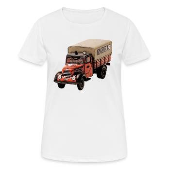 Service d'incendie Robur Garant - T-shirt respirant Femme - blanc - Devant - AI Model Female 172 dark (172cm)