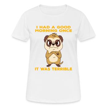 Suricate en colère terriblement bonjour - T-shirt respirant Femme - blanc - Devant - AI Model Female 172 dark (172cm)