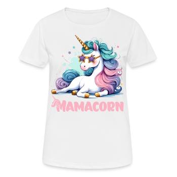 Mamacorn: Magisch & Einzigartig - Frauen T-Shirt atmungsaktiv - Weiß - Vorne - AI Model Female 172 dark (172cm)