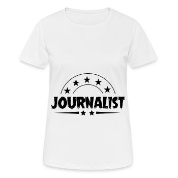 Journalist Beruf - Frauen T-Shirt atmungsaktiv - Weiß - Vorne - AI Model Female 172 dark (172cm)
