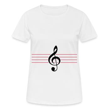 Symbole de musique de la clé - T-shirt respirant Femme - blanc - Devant - AI Model Female 172 dark (172cm)