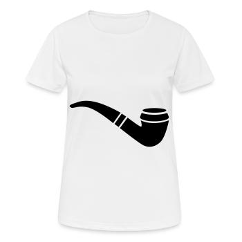 Fumer une pipe - T-shirt respirant Femme - blanc - Devant - AI Model Female 172 dark (172cm)