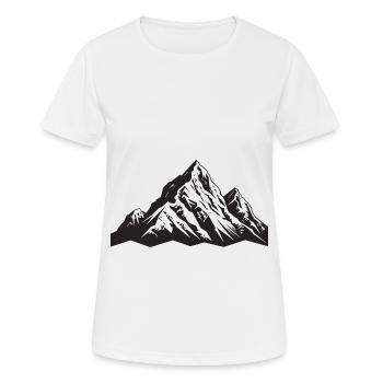 Alpen Berge Symbol - Frauen T-Shirt atmungsaktiv - Weiß - Vorne - AI Model Female 172 dark (172cm)
