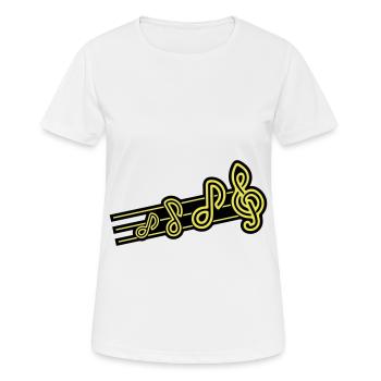 Clé de symbole de musique - T-shirt respirant Femme - blanc - Devant - AI Model Female 172 dark (172cm)