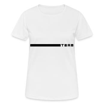 ligne d'équipe - T-shirt respirant Femme - blanc - Devant - AI Model Female 172 dark (172cm)