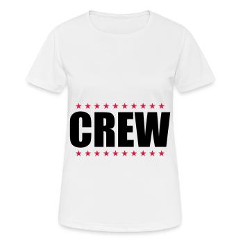 Conception de l’équipage - T-shirt respirant Femme - blanc - Devant - AI Model Female 172 dark (172cm)
