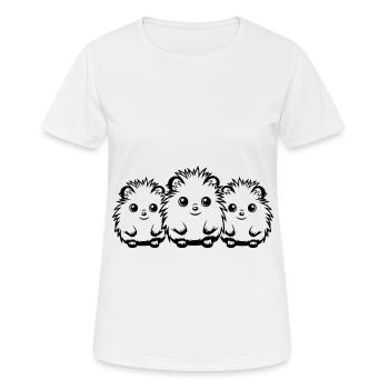 Hérisson Mignon Mignon Bébé - T-shirt respirant Femme - blanc - Devant - AI Model Female 172 dark (172cm)