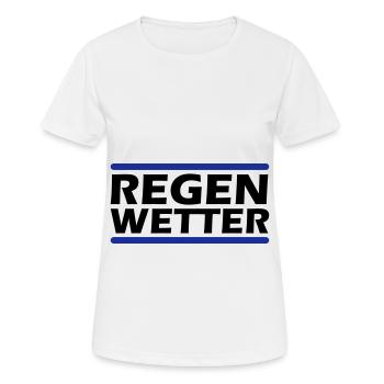 Regen Wetter - Frauen T-Shirt atmungsaktiv - Weiß - Vorne - AI Model Female 172 dark (172cm)