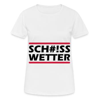 Scheiss Wetter - Frauen T-Shirt atmungsaktiv - Weiß - Vorne - AI Model Female 172 dark (172cm)