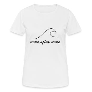Wave after wave - Women's Breathable T-Shirt - white - Front - AI Model Female 172 dark (172cm)