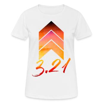Les chanceux - syndrome de Down - T-shirt respirant Femme - blanc - Devant - AI Model Female 172 dark (172cm)