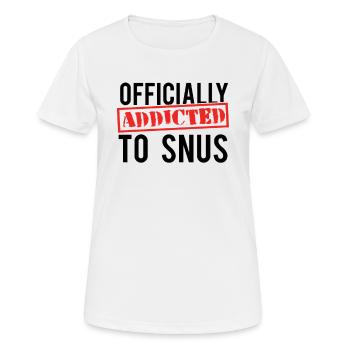 Snus non-fumeurs Nicotine Anti-tabac - T-shirt respirant Femme - blanc - Devant - AI Model Female 172 dark (172cm)