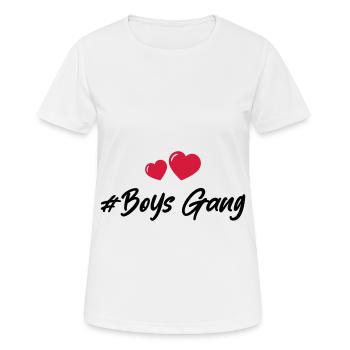 Boys Gang Herz Liebe - Frauen T-Shirt atmungsaktiv - Weiß - Vorne - AI Model Female 172 dark (172cm)