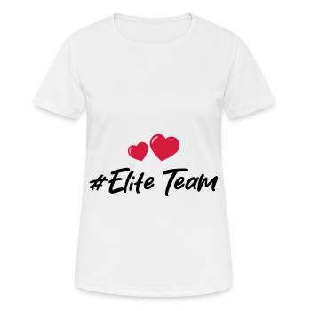 Elite Team Heart Love - Women's Breathable T-Shirt - white - Front - AI Model Female 172 dark (172cm)