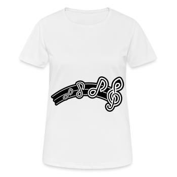 Clé de symbole de notes de musique - T-shirt respirant Femme - blanc - Devant - AI Model Female 172 dark (172cm)