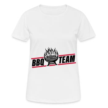 Barbecue Grill Bbq Team - Frauen T-Shirt atmungsaktiv - Weiß - Vorne - AI Model Female 172 dark (172cm)