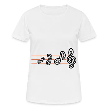 Partitions de musique - T-shirt respirant Femme - blanc - Devant - AI Model Female 172 dark (172cm)