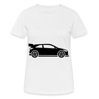 Auto Rennfahrer - Frauen T-Shirt atmungsaktiv - Weiß - Vorne - AI Model Female 172 dark (172cm)