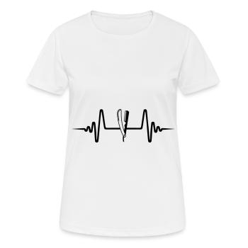 Shaving Barber Pulse - Women's Breathable T-Shirt - white - Front - AI Model Female 172 dark (172cm)