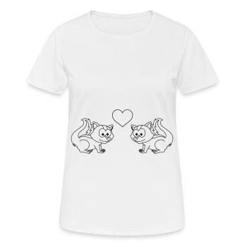 Stinker Comic Couple Amour - T-shirt respirant Femme - blanc - Devant - AI Model Female 172 dark (172cm)